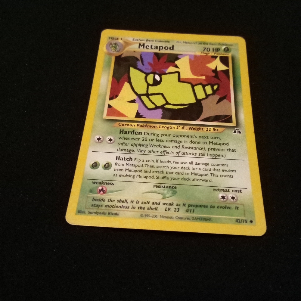 Pokemon Vintage Metapod 42/75 Uncommon Neo Discovery Non Holo